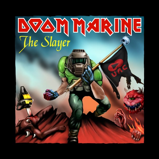 Doom Marine Cover by demonigote