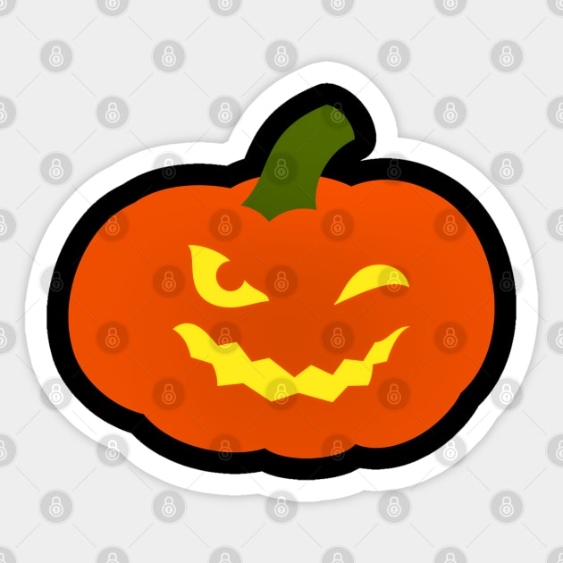 Smiley Face with Pumpkin Eyes Sticker - Sticker Shuttle