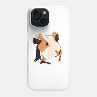 Guinea pig head minimal art, cute cavy Phone Case