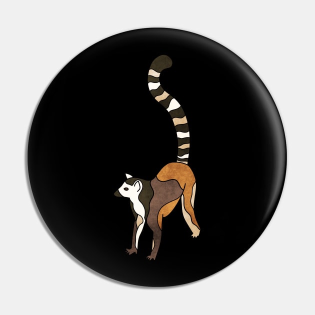 Lemur Pin by Kelly Louise Art