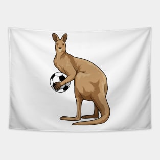 Kangaroo at Soccer Sports Tapestry