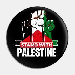 Stand With Palestine Will Be Free Flag Free Jerusalem, Free Gaza Pin