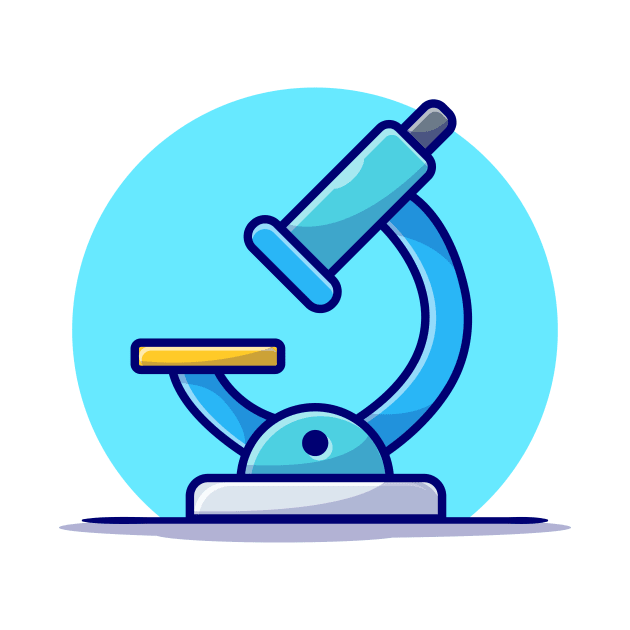 Microscope Cartoon Vector Icon Illustration by Catalyst Labs