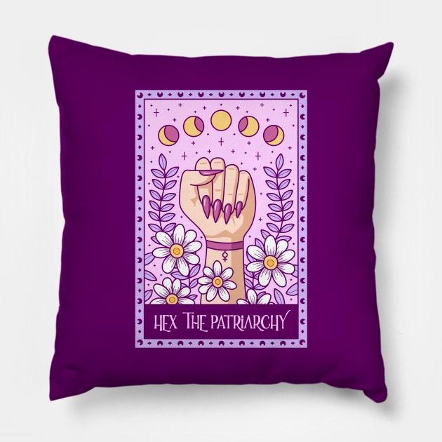 Hex The Patriarchy - Tarot Card Pillow by sombrasblancas