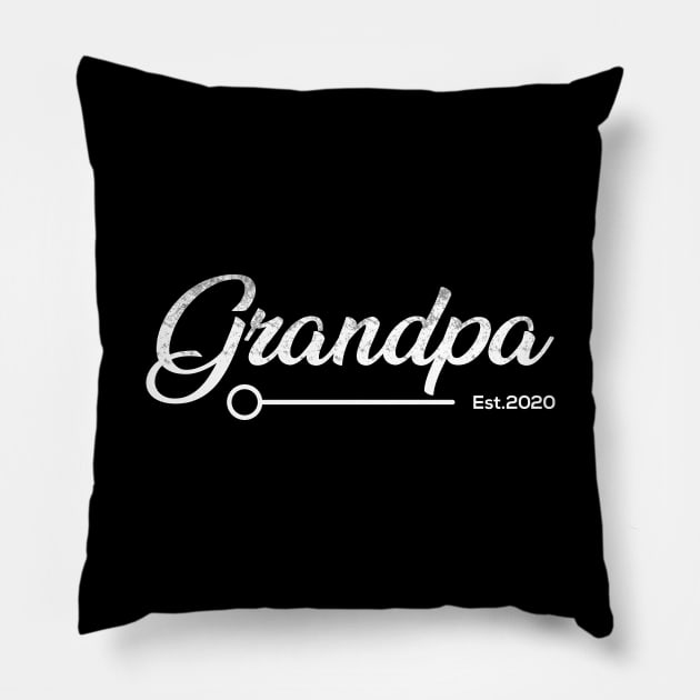 Grandpa Est. 2020 Pillow by TeeMaruf