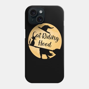 Cat Riding Hood Funny Witch Halloween Gag Gift Costume Phone Case