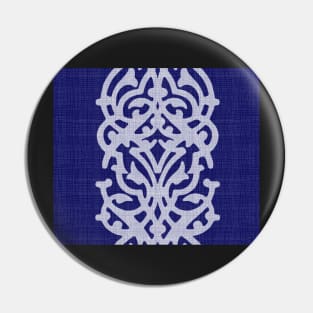 Indigo Large Arabesque Pin