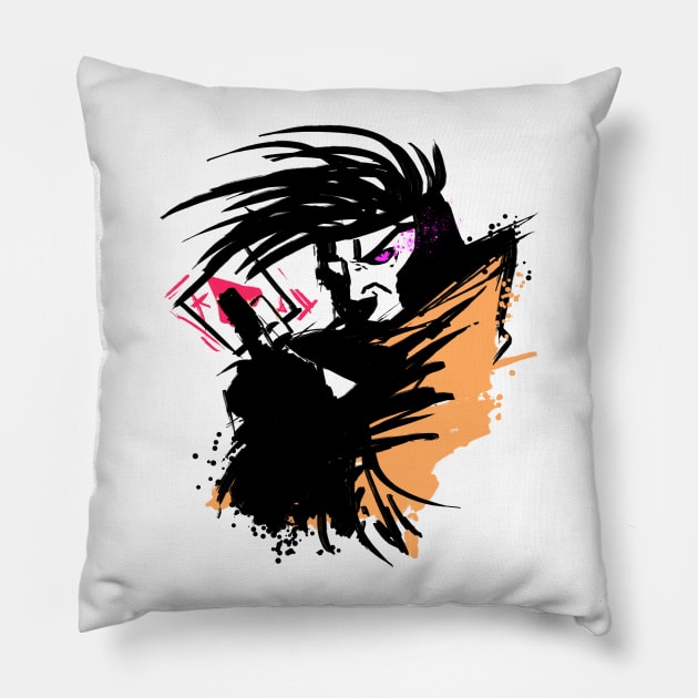 Rogue Card Pillow by sullyink