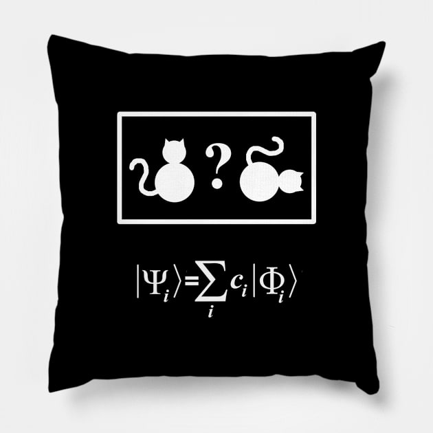 Schroedinger's Cat Pillow by Silentrebel