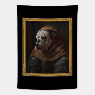 Bulldog - Medieval Monk (Framed) Tapestry