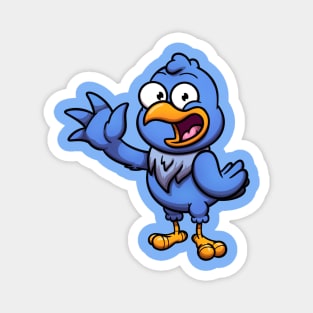 Cute Greeting Blue Bird Magnet