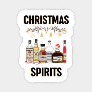Christmas spirits - vodka, whiskey, rum, gin Magnet