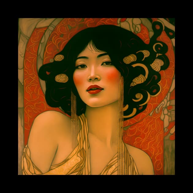 Art Deco Style Woman by n23tees