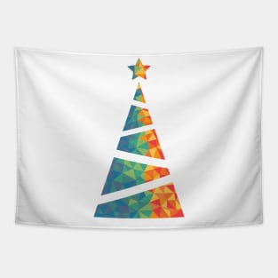 Christmas tree geometric Tapestry