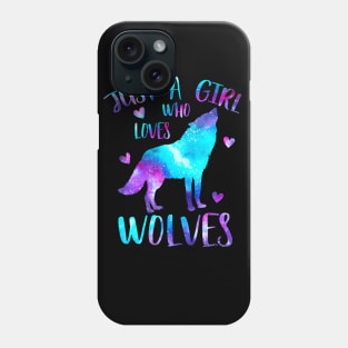 Just a girl who loves wolves Phone Case