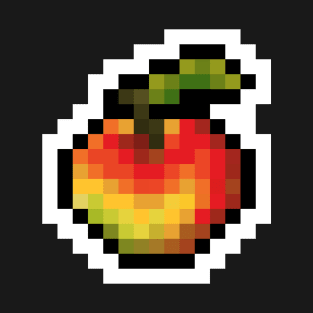 Pixel Art Apple Sticker T-Shirt