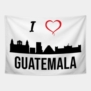 I love Guatemala City Skyline Guatemala Central America Tapestry