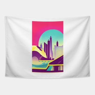 Tropical City Tapestry
