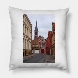 Old street of Bruges Pillow