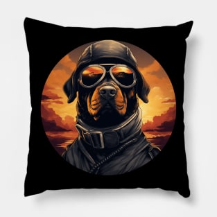 Rottweiler Dog Funny Pilot Pillow