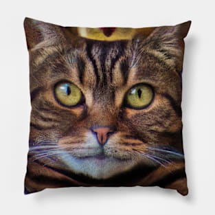 Cat with Crown Pillow