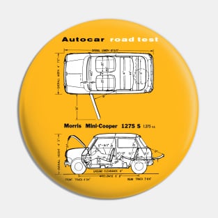 MORRIS MINOR - blueprint cutaway road test Pin