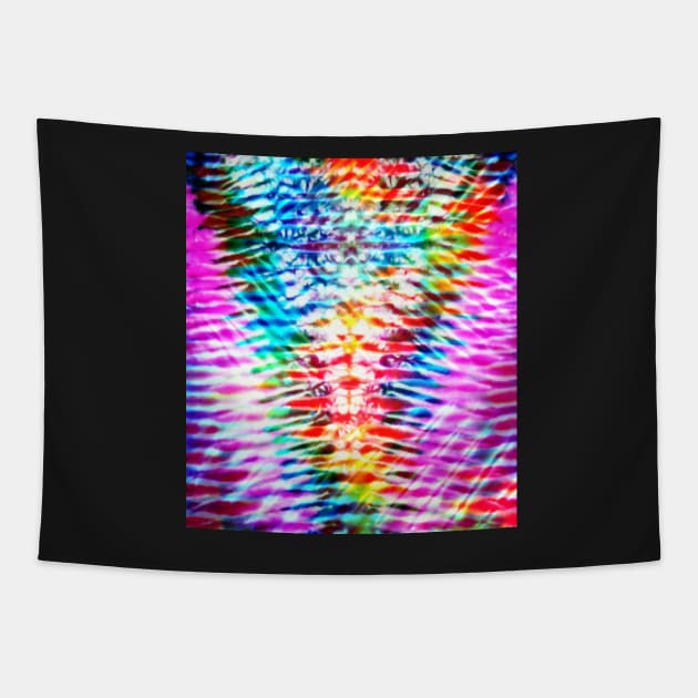 Rainbow V Tie Dye Tapestry by KirstenStar 