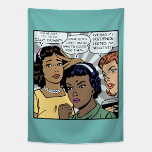 Comic Women Lost Patience Tapestry