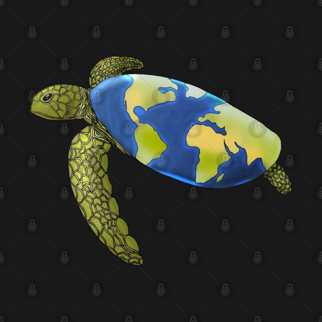 Save the Turtles / Save the Planet / Turtles Holding the Earth by Lunar Scrolls Design