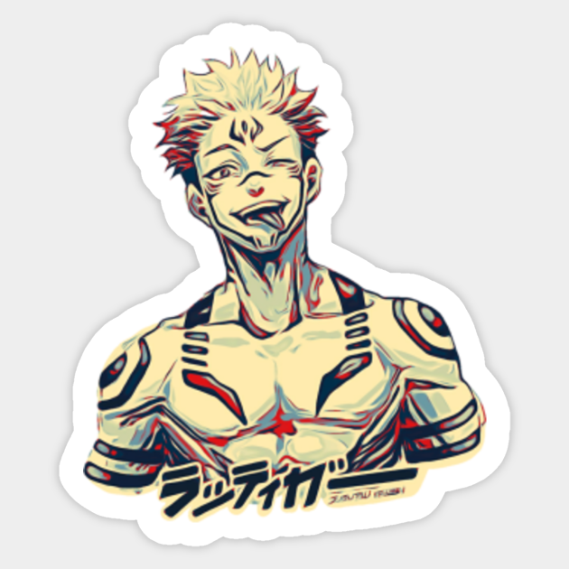 sukuna jujutsu kaisen sticker teepublic