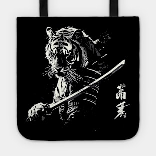 samurai tiger Tote