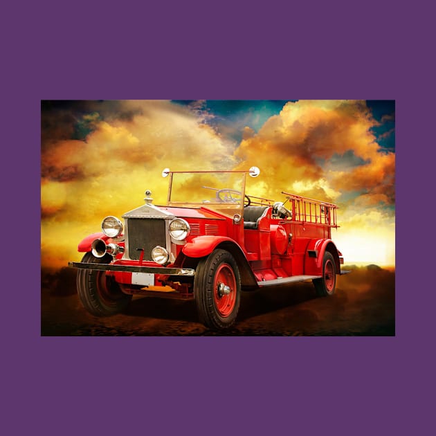 Fire Truck at the Ready by tedsox