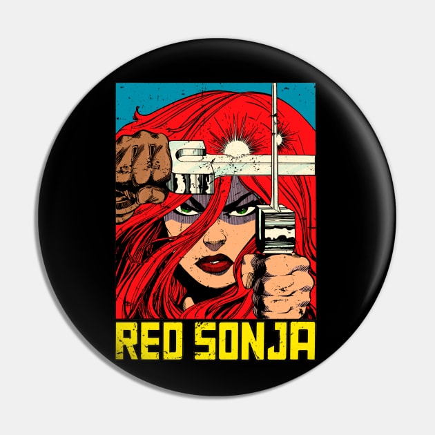 Vintage Red Sonja 1983 Pin by OniSide