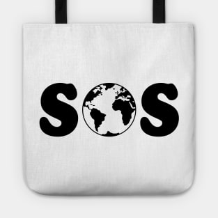 SOS – Earth Overshoot Day / Climate Change (Black) Tote