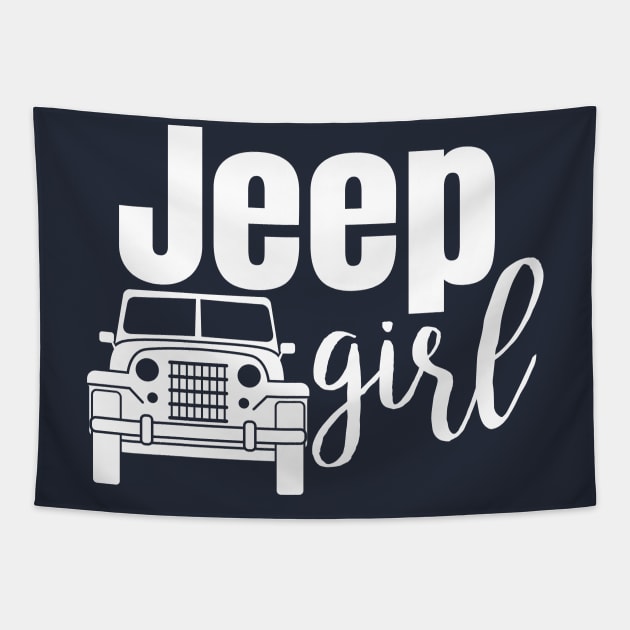 Jeep Girl Tapestry by animericans