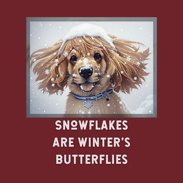 Snowflakes are Winter's Butterflies (puppy dog covered in snow) by PersianFMts