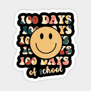 Cute 100 days of school kids retro groovy 100 gay girl boy Magnet