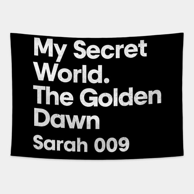 Sarah 009 - My Secret World - Minimalist Fan Design Tapestry by saudade