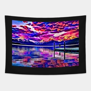 Set Your Mind On Things Above Purple Aesthetic Tapestry