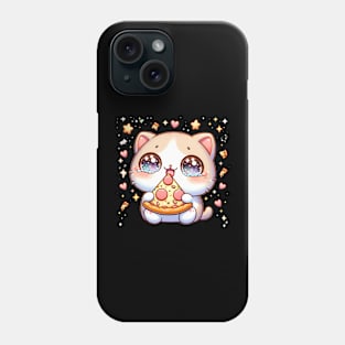 Cute kawaii with Pizza, Funny Pizza lover Phone Case