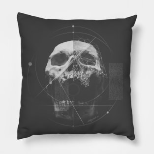 Abstract Skull Glitch Art Graphic Pillow