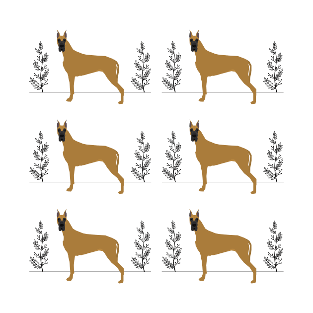 Great Dane dog - brown - pattern by Maful