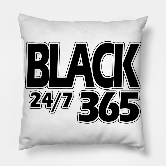 Black 24/7 365 Pillow by Glass Table Designs
