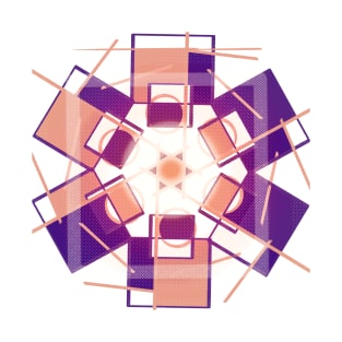 Geometric purple abstract modern T-Shirt