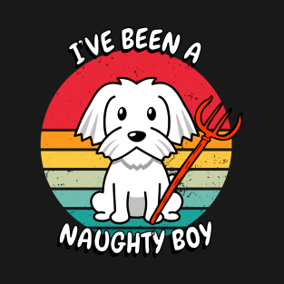 ive been a naughty boy - white dog T-Shirt