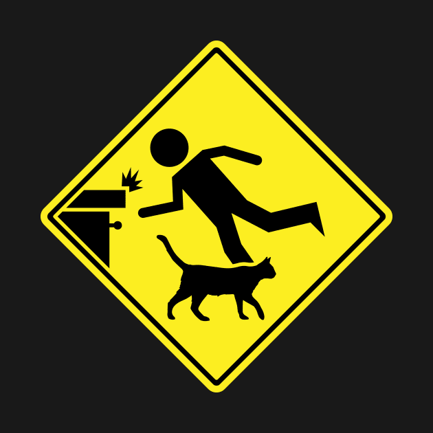 Caution: Cats Trip Humans by Runesilver