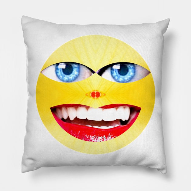 Smiley Face Have a Nice Day Happy Promote Happiness Joy Pillow by GeronimoTribe