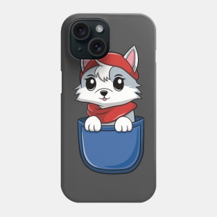 Dog In Pocket Funny Puppy , Husky Phone Case