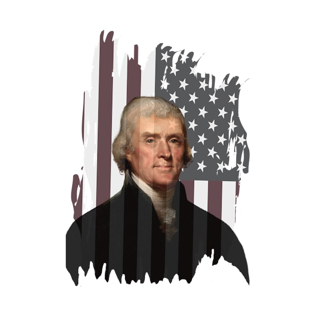 President Thomas Jefferson American Flag by swagmaven