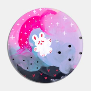 space bunny Pin